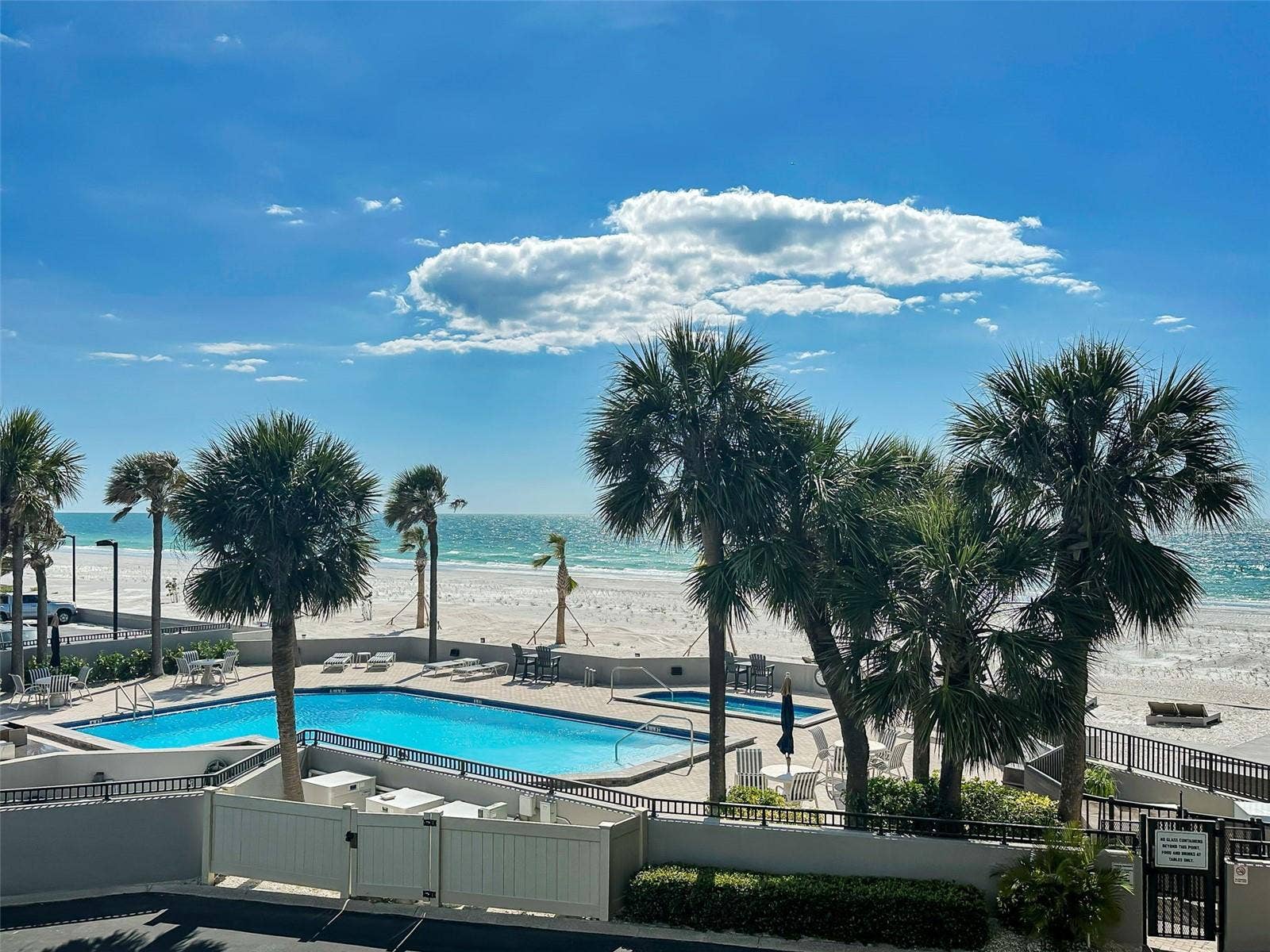 1660 GULF BOULEVARD, #208, Clearwater Beach, FL 33767 View of the Pool & the sugary sands of the Beach