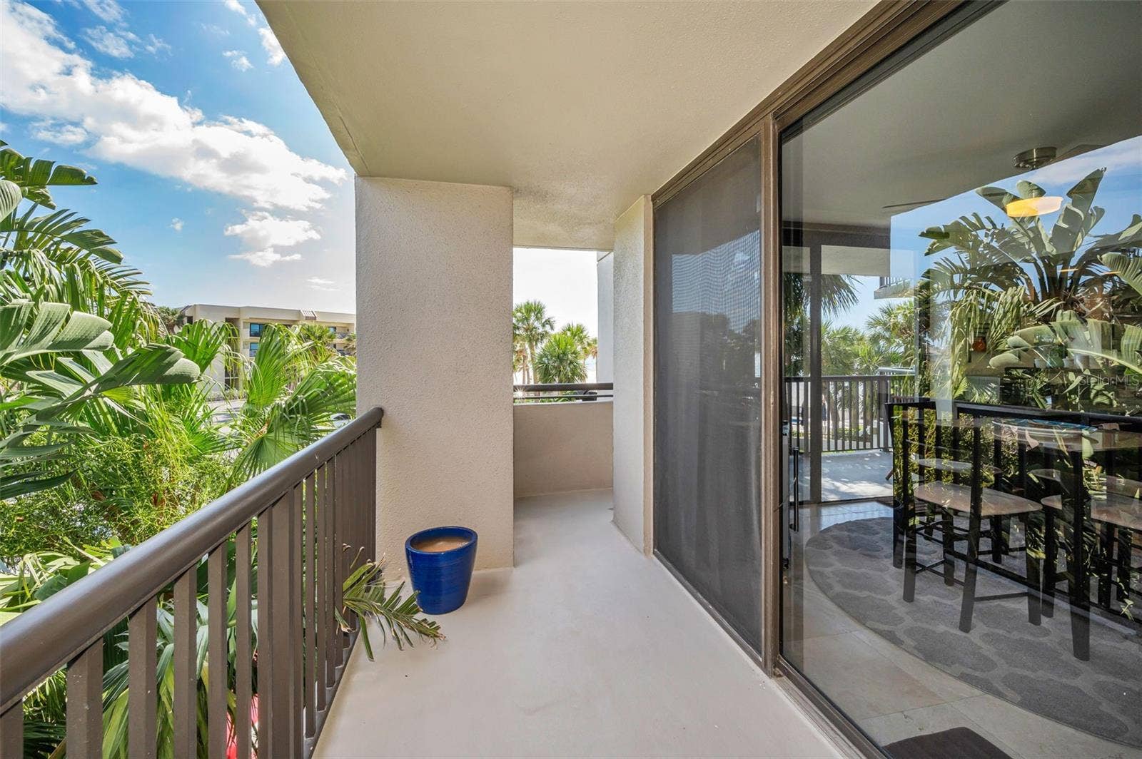1660 GULF BOULEVARD, #208, Clearwater Beach, FL 33767 Balcony off the Kitchen