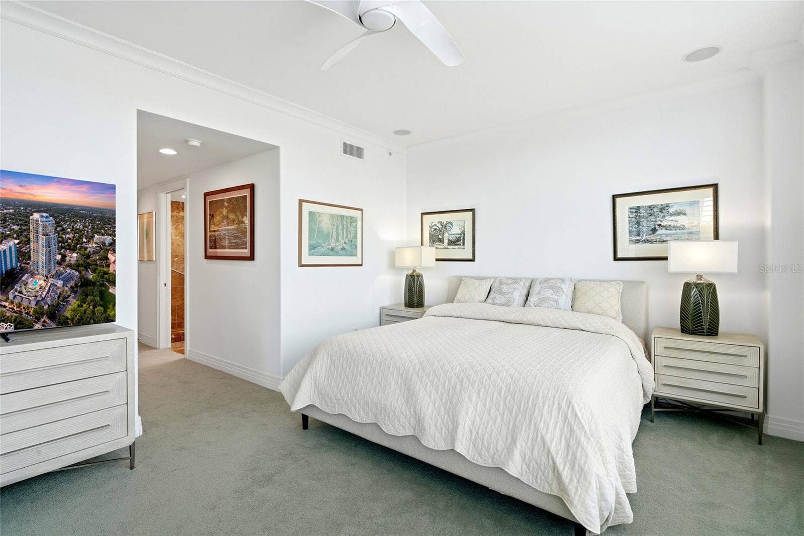 primary suite, views of Vinoy Hotel and Old NE