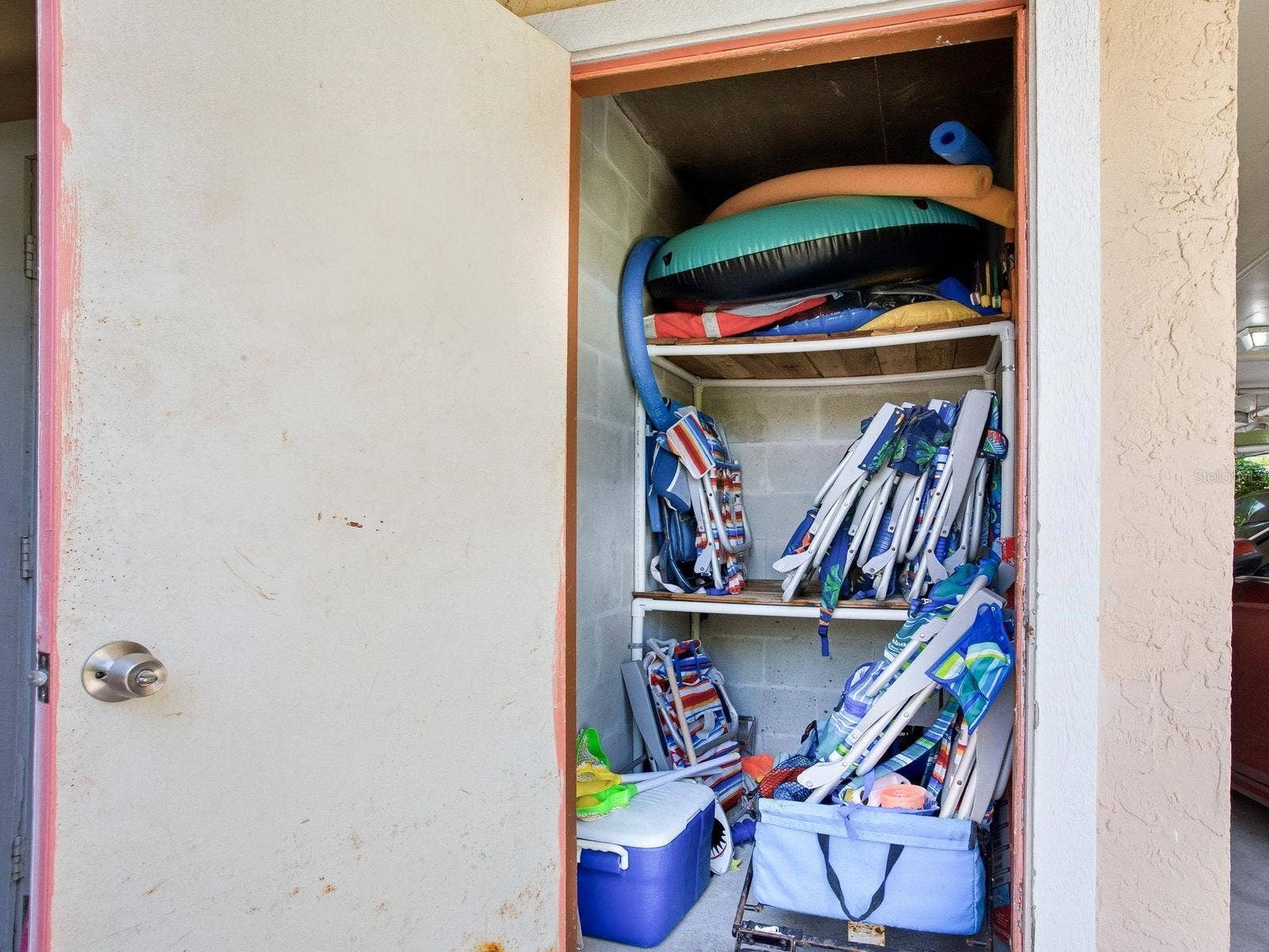 1005 GULF BOULEVARD, #10, Indian Rocks Beach, FL 33785 Storage Closet w/Beach Essentials