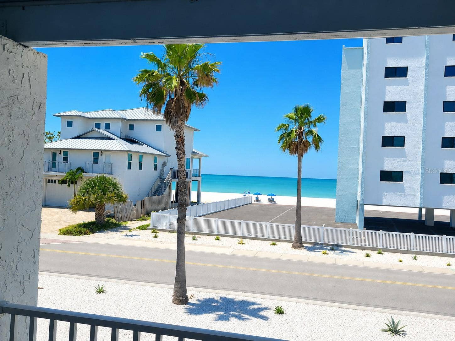 8465 W GULF BOULEVARD, #52, Treasure Island, FL 33706 VIEW FROM BALCONY & LIVING RM WINDOW