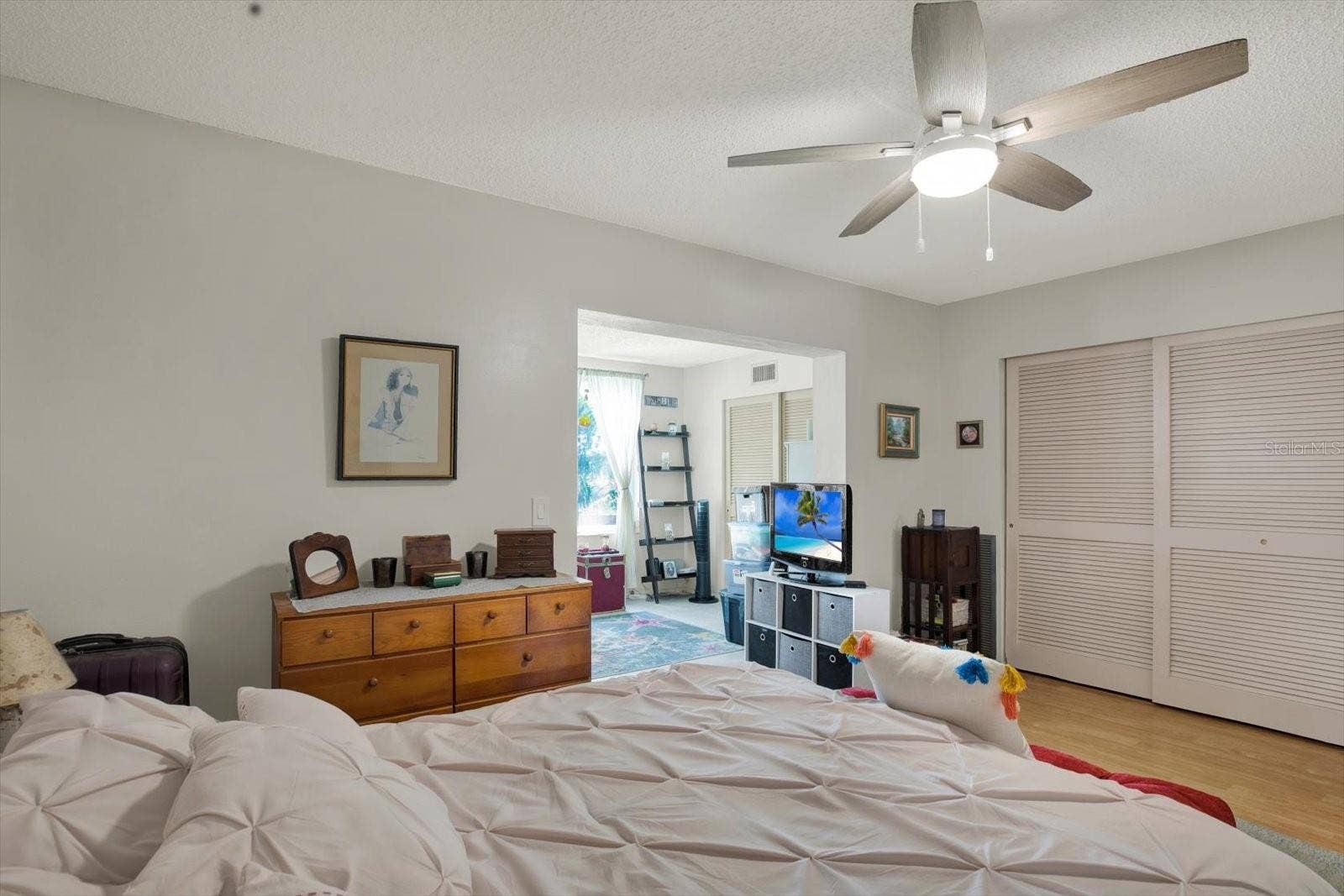 Primary-Bedroom-3 door Closet. Opens-to-Florida-Room-Bonus-Space-Clearwater-FL
