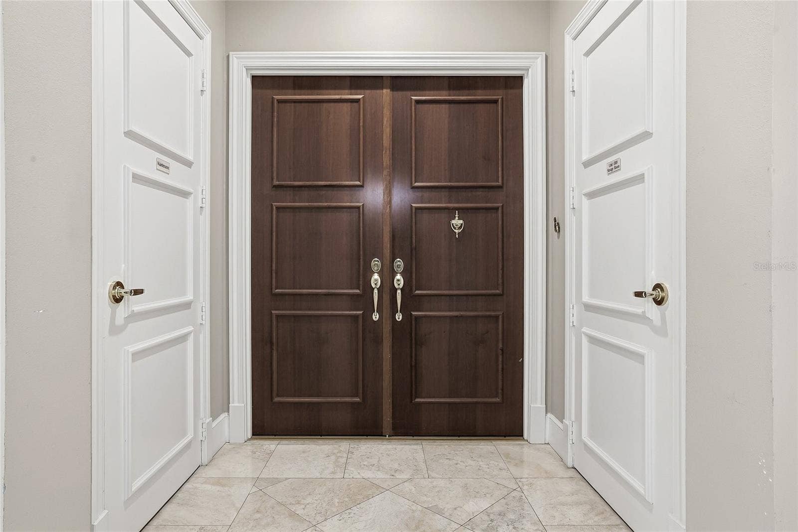 Double door entry into your residence