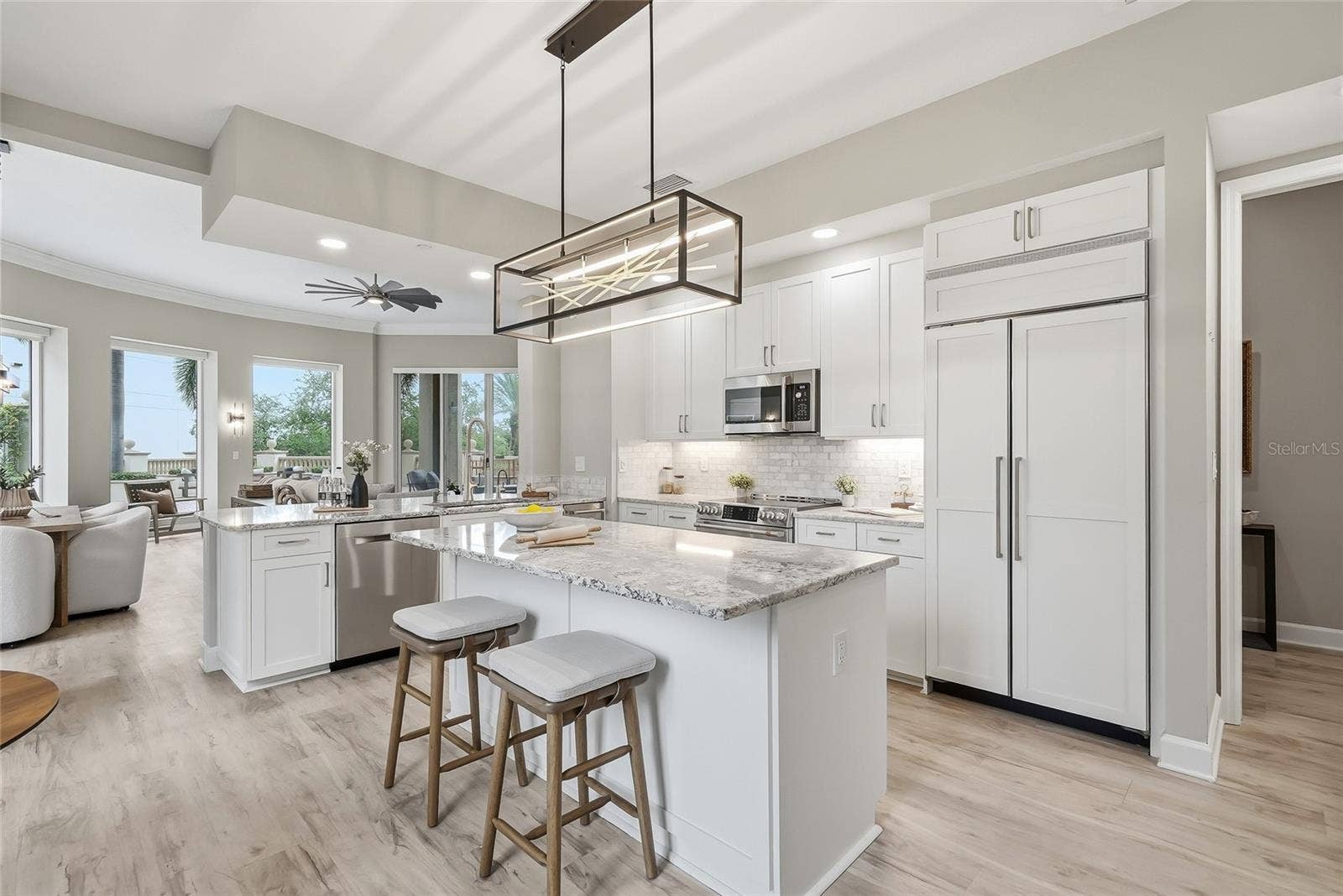 Beautifully remodeled gourmet kitchen.