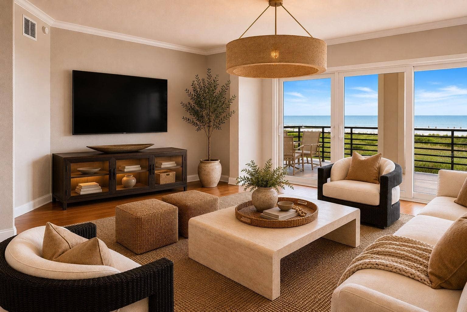 200 121ST AVENUE, #103, Treasure Island, FL 33706 Virtually Staged Living Room