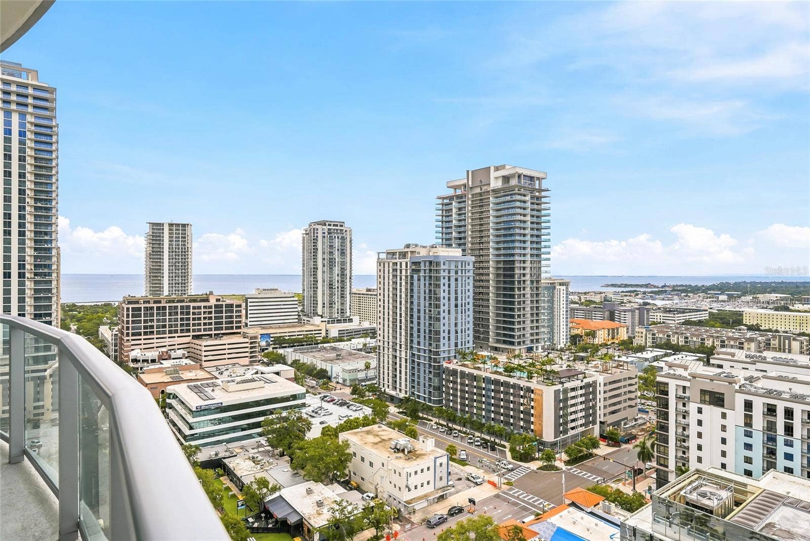 400 CENTRAL AVENUE, #1901, St Petersburg, FL 33701 Beautiful water and city views from the primary bedrooms private terrace.