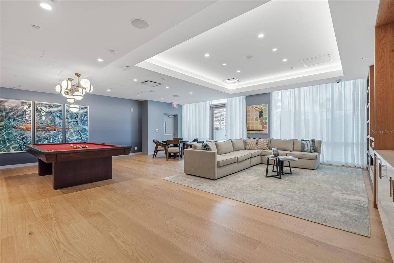 400 CENTRAL AVENUE, #1901, St Petersburg, FL 33701 Pool Lounge #2 featuring a billiards table
