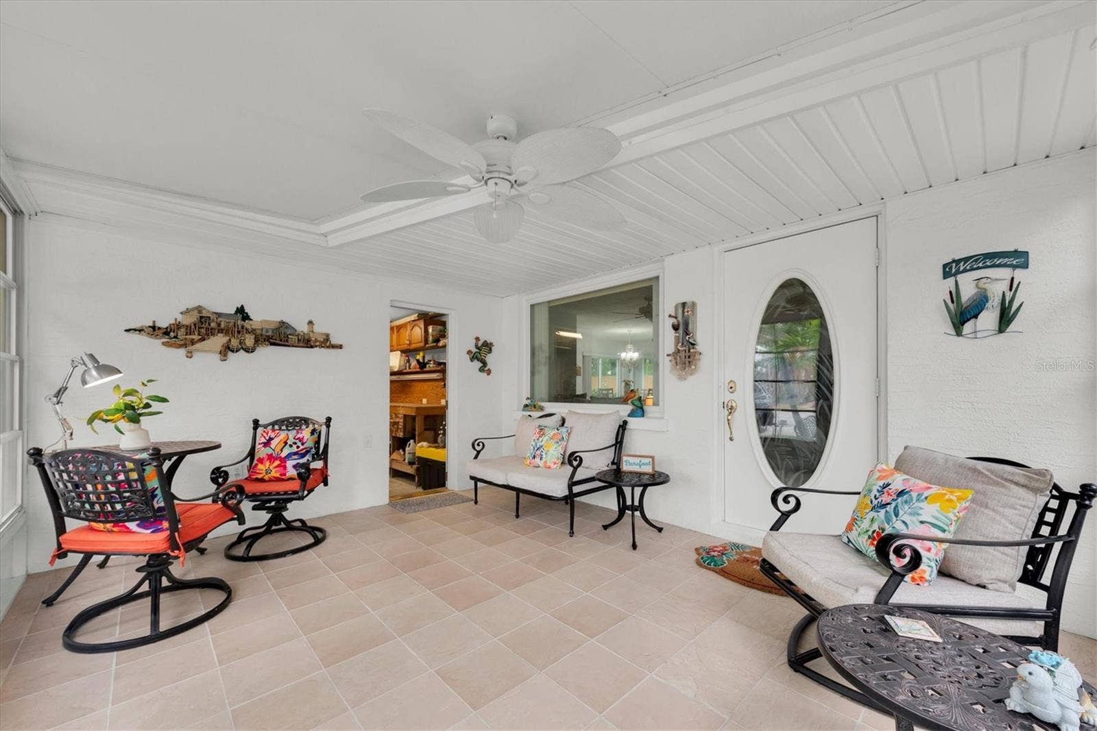 Front porch and garage entrance