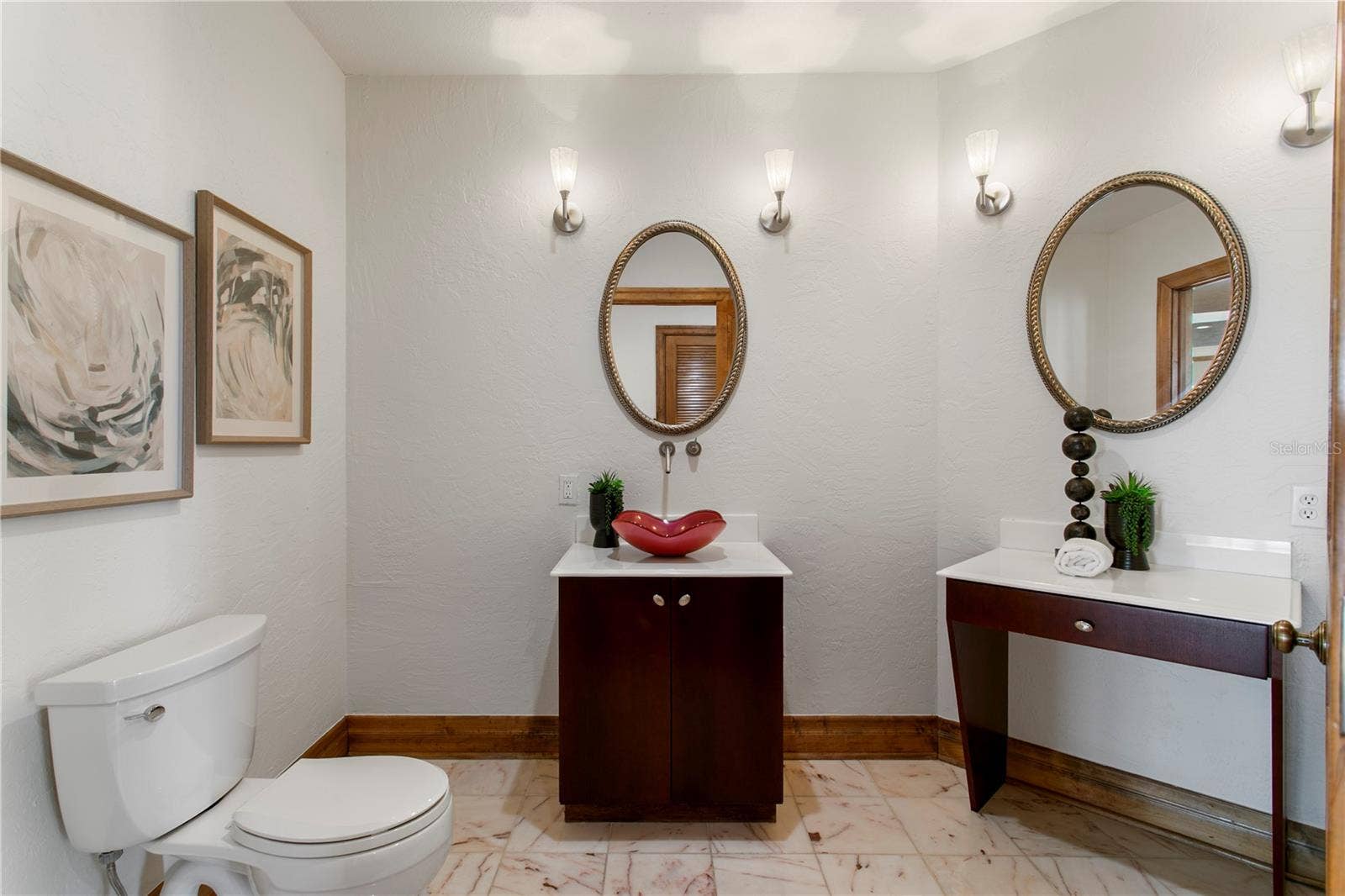 Powder room vessel sink