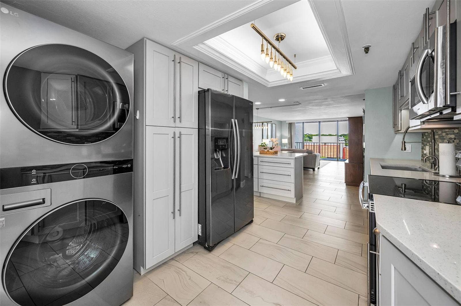 19111 VISTA BAY DRIVE, #304, Indian Shores, FL 33785 Inside stack washer & dryer