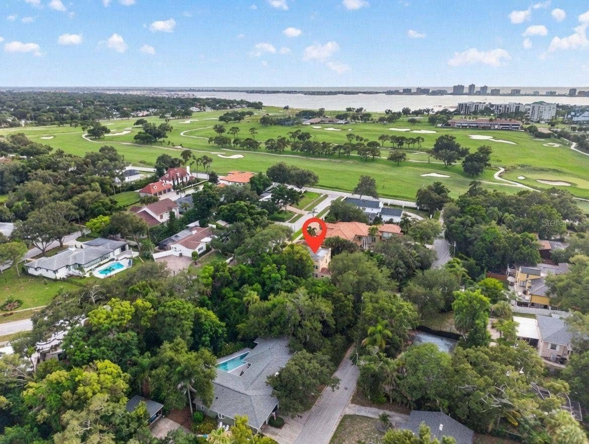 322 ROEBLING ROAD S, Belleair, FL 33756 Aerial View Close to Belleair Country Club