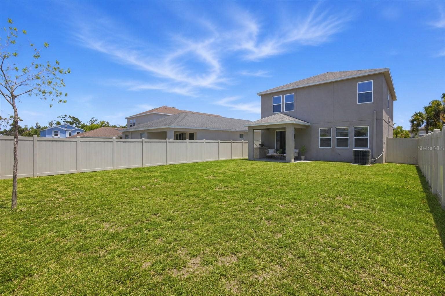 5718 LOS ROBLES COURT, Palmetto, FL 34221 Virtual Staging, Room for a pool! Backyard Fully Fenced with a Vinyl Fencing