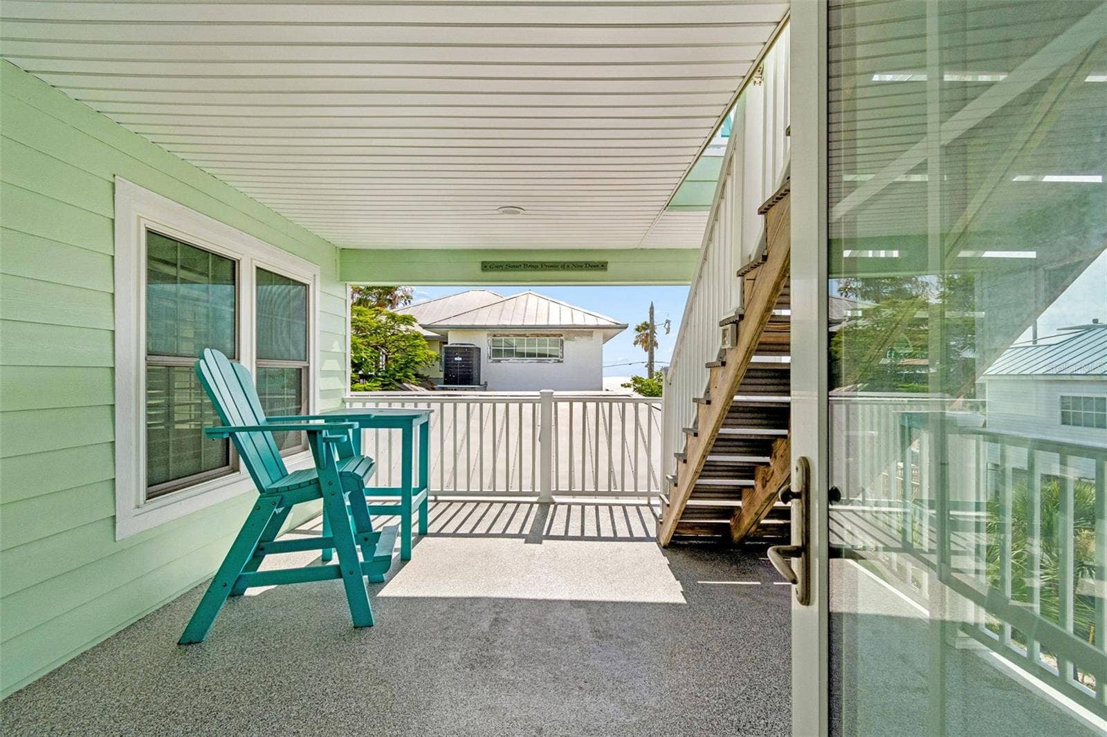 111 91ST AVENUE, Treasure Island, FL 33706 Upstairs porch with Gulf Views