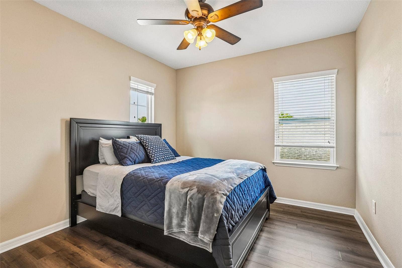 17628 BRIGHT WHEAT DRIVE, Lithia, FL 33547 Bedroom 2 with laminate new laminate flooring, large closet and access to jack and jill bathroom