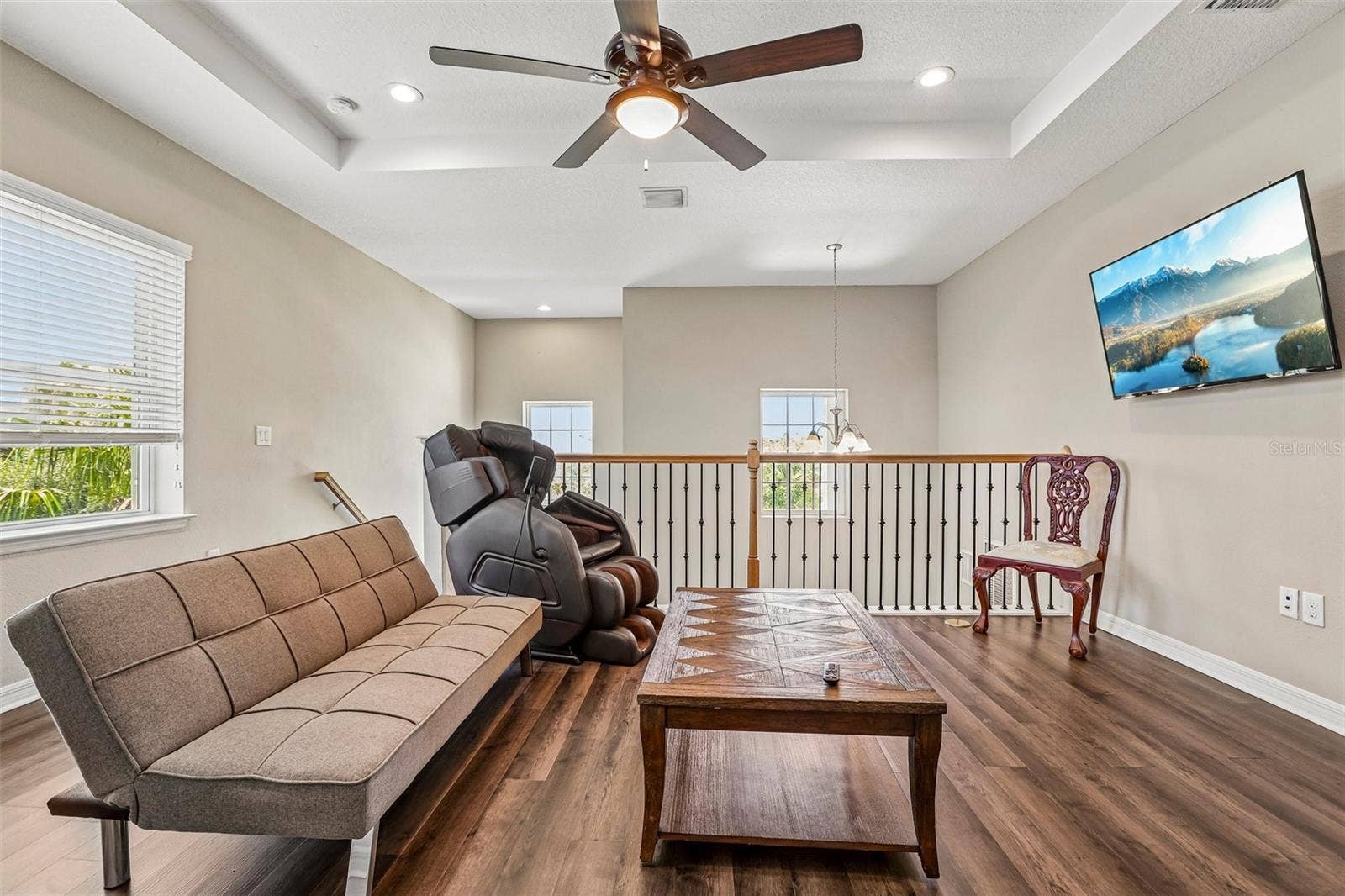 17628 BRIGHT WHEAT DRIVE, Lithia, FL 33547 Upstairs loft with new laminate flooring