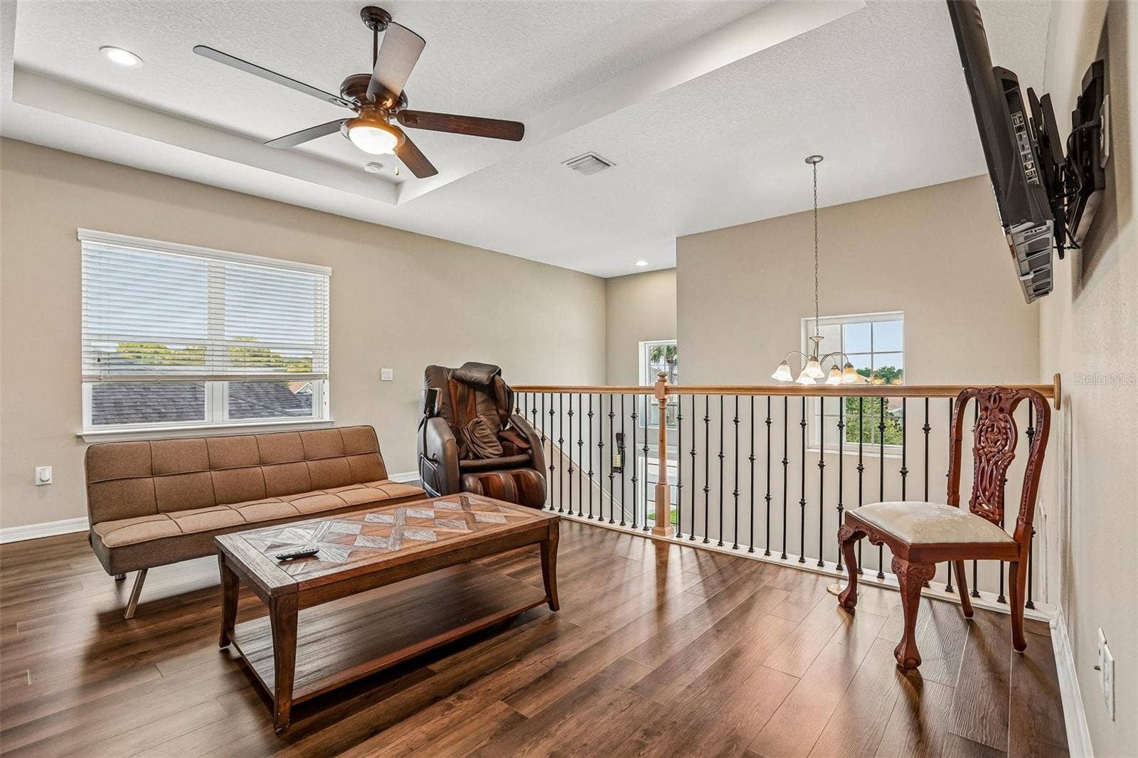 17628 BRIGHT WHEAT DRIVE, Lithia, FL 33547 Upstairs loft with new laminate flooring