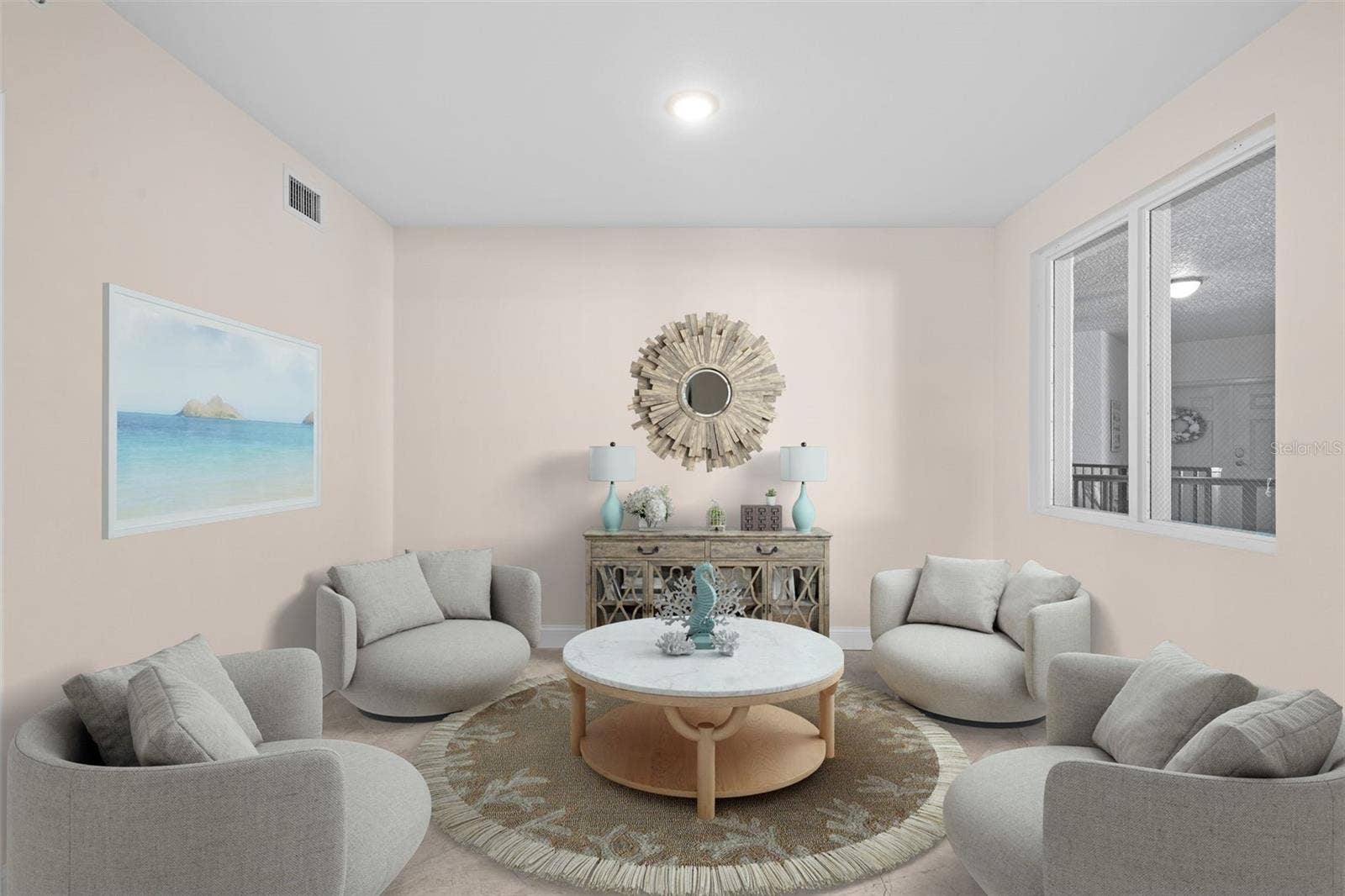 Dining room/ Sitting Area Staged