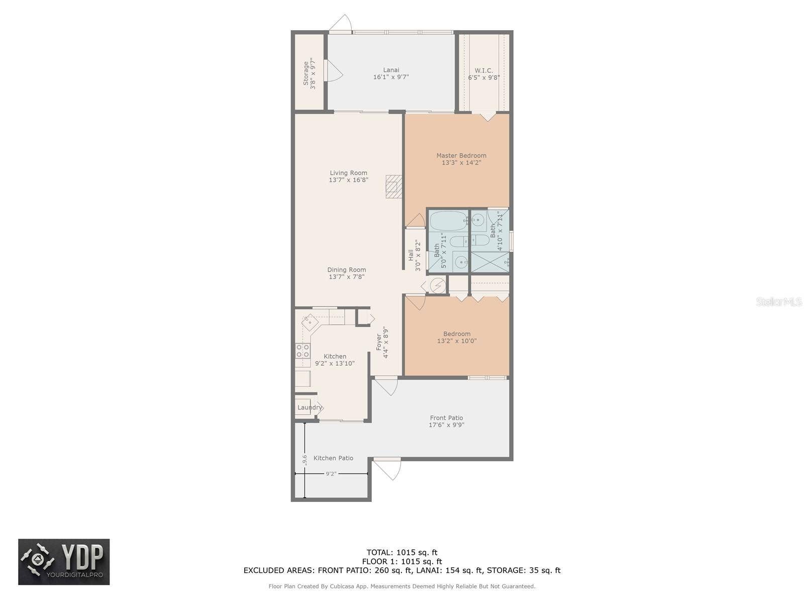 1333 SHADY PINE WAY, #F, Tarpon Springs, FL 34688 Floor Plan