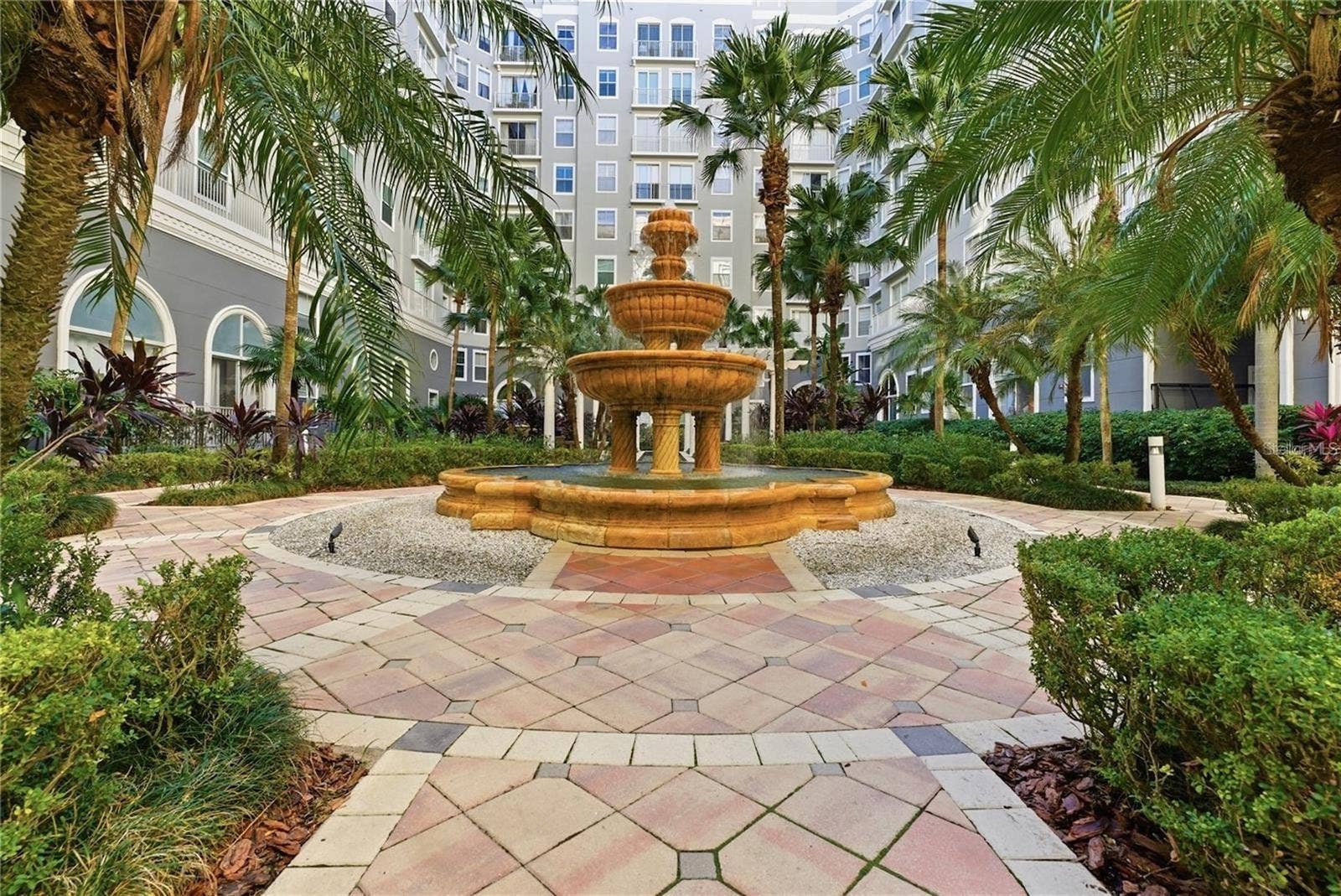 700 S HARBOUR ISLAND BOULEVARD, #137, Tampa, FL 33602 Fountain in Courtyard