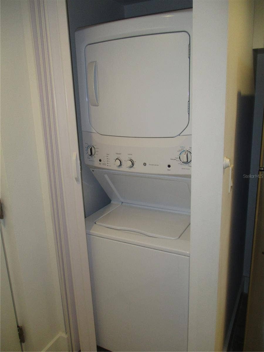 Washer/Dryer closet located in the kichen