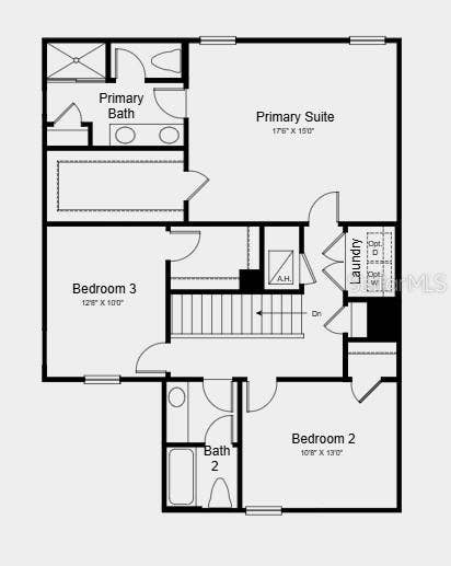 9308 CHISWELL TRAIL, Palmetto, FL 34221 Floor 2 - Additional Highlights Include: GE refrigerator, laundry package, extended LVP flooring on the 1st floor, and window blinds throughout the whole house