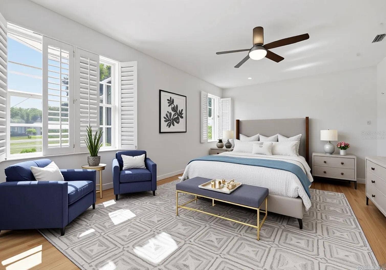 1333 LINDENWOOD DRIVE, Tarpon Springs, FL 34688 Virtually Staged Primary Bedroom