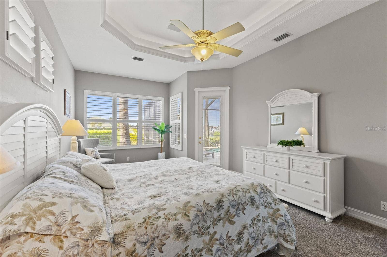 1105 3RD STREET E, Palmetto, FL 34221 Primary Bedroom with plantation shutters