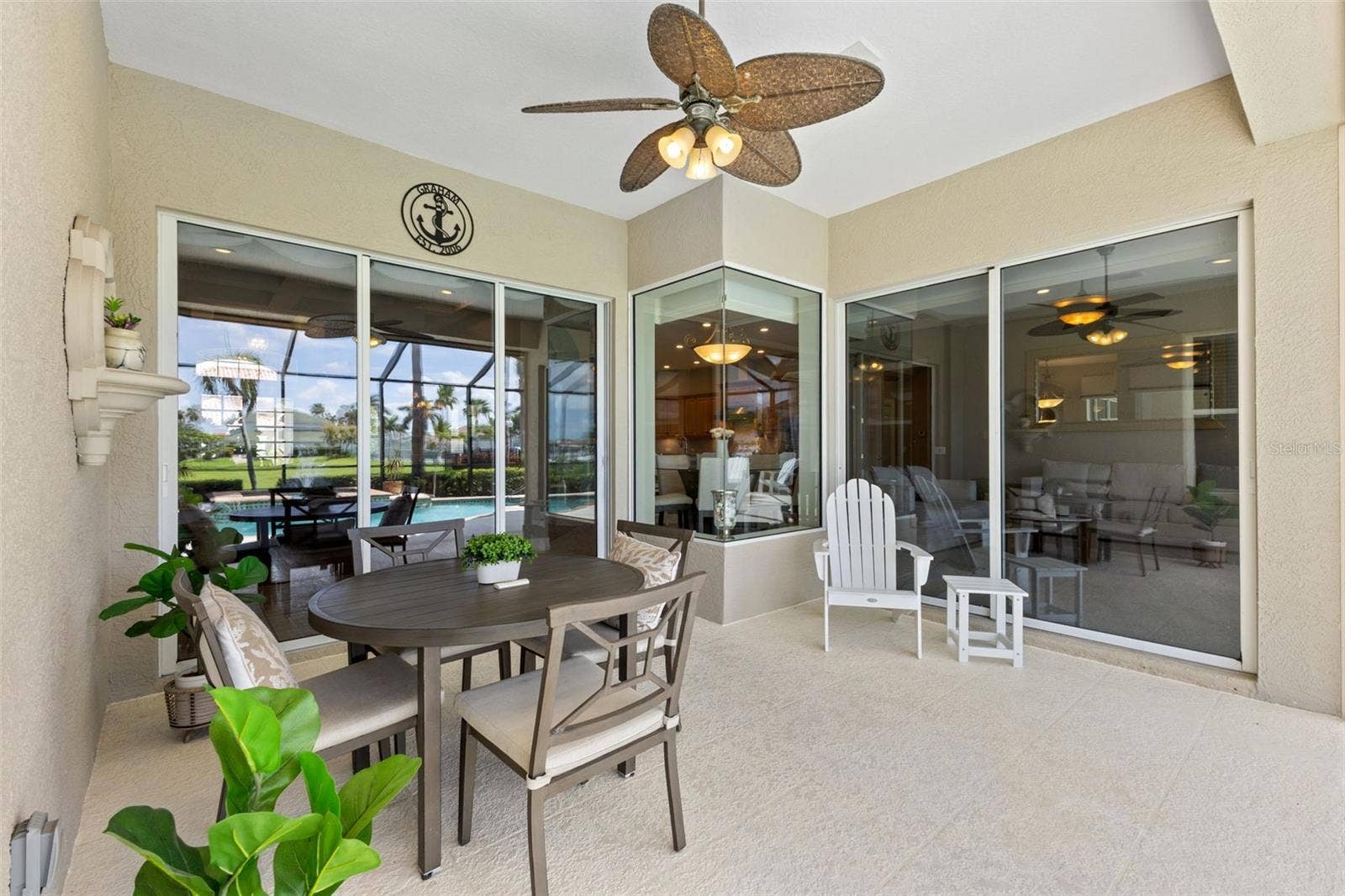 1105 3RD STREET E, Palmetto, FL 34221 Lanai with 2 sets of sliding doors