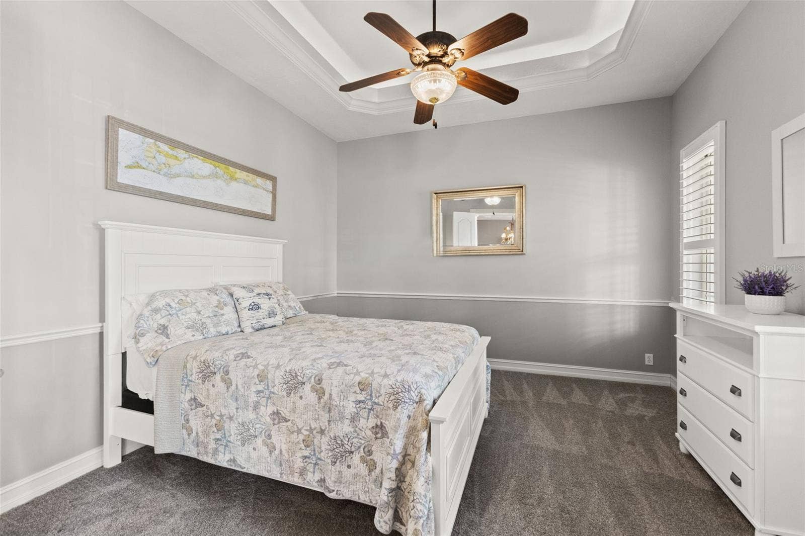 1105 3RD STREET E, Palmetto, FL 34221 Front Bedroom/Flex Room off entry with Double Door entry (Bedroom 4) and Plantation Shutters
