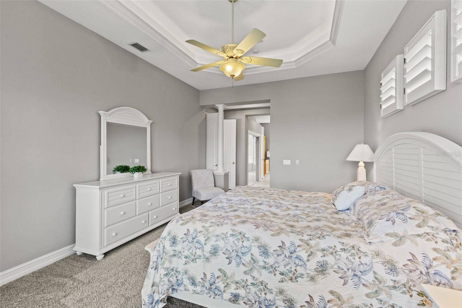 1105 3RD STREET E, Palmetto, FL 34221 Primary Bedroom with plantation shutters