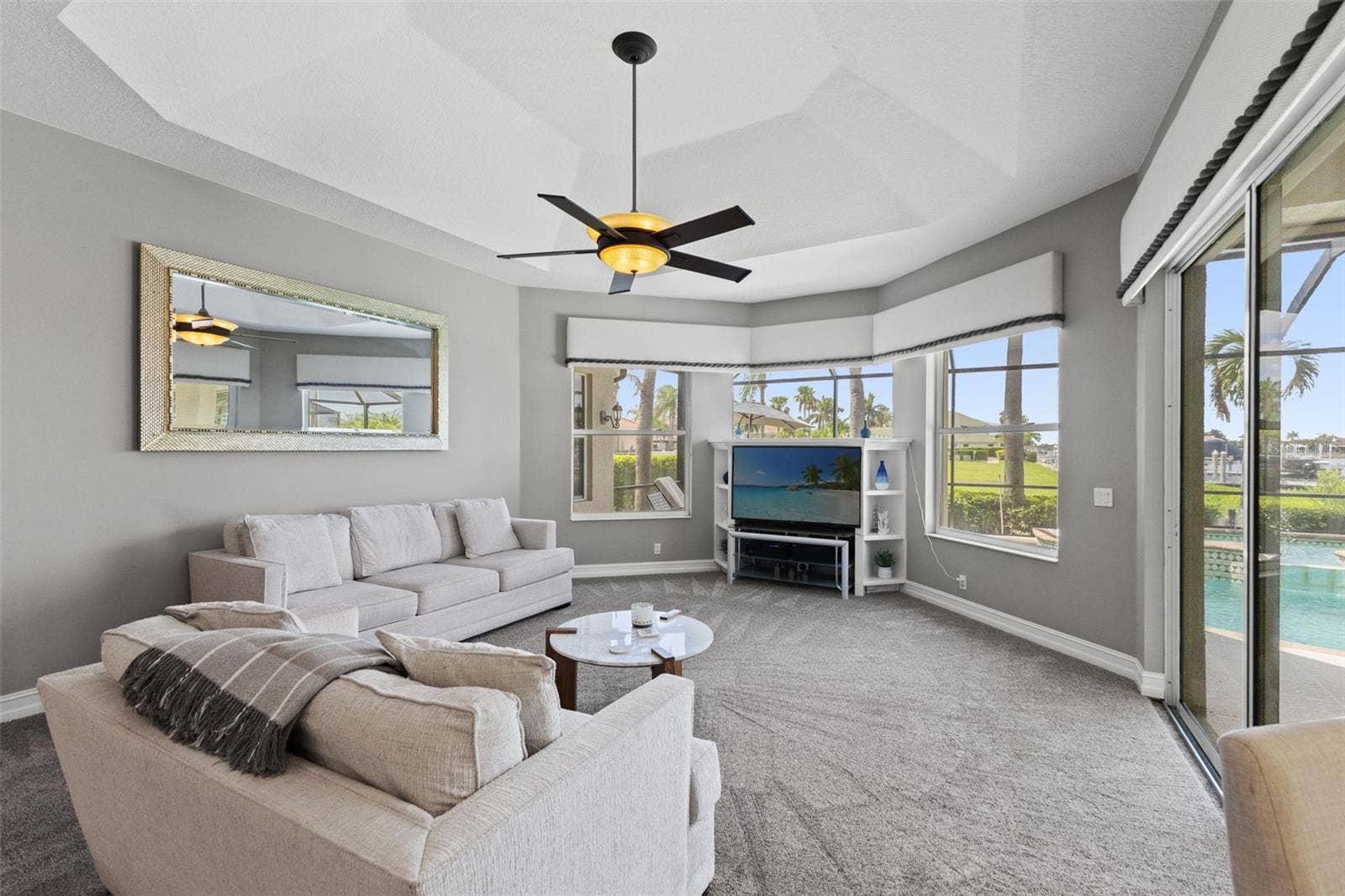 1105 3RD STREET E, Palmetto, FL 34221 Family Room with new carpeting