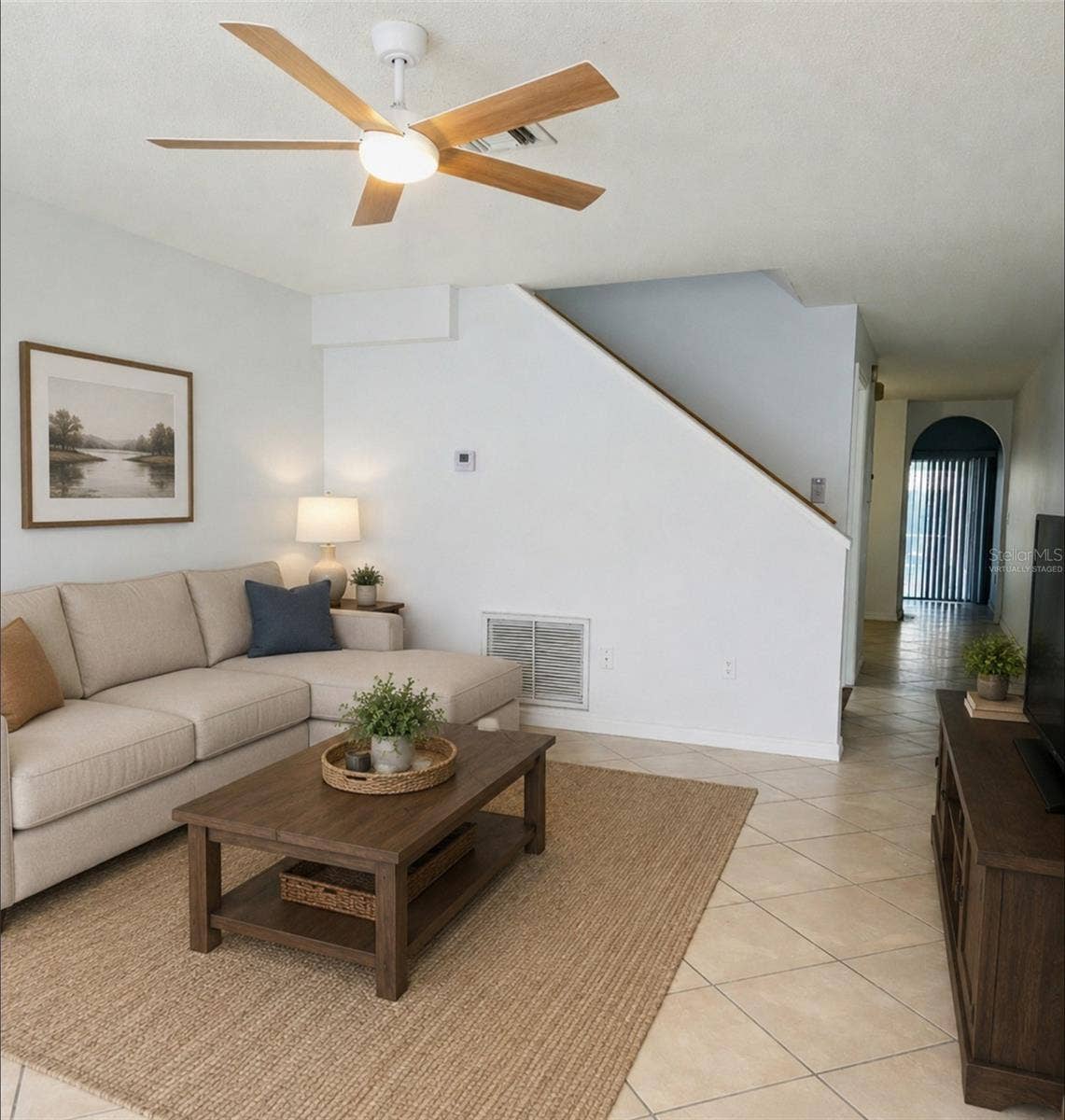 734 KENSINGTON LAKE CIR, #BRANDON, Brandon, FL 33511 Virtually Staged Living Room