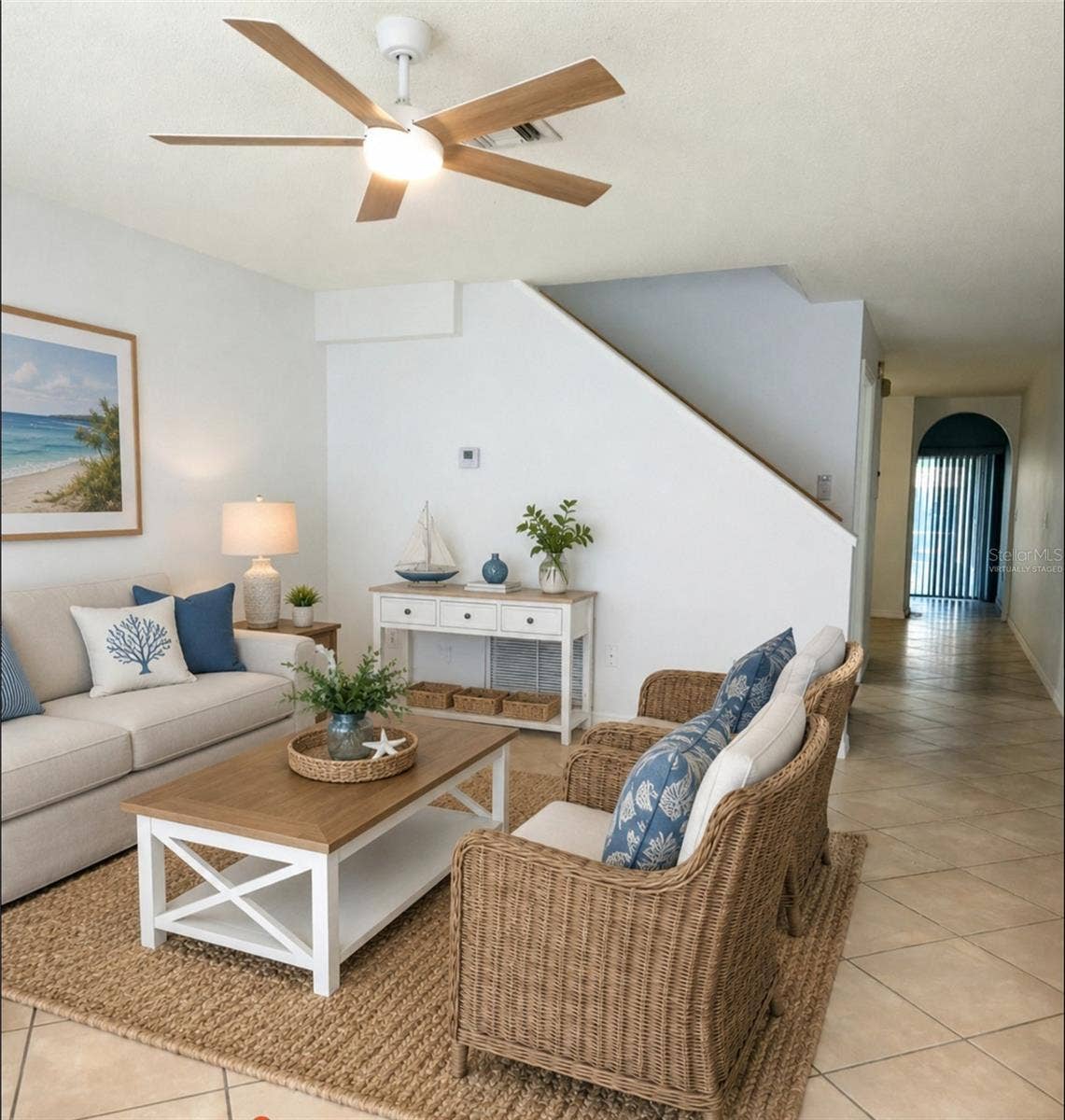 734 KENSINGTON LAKE CIR, #BRANDON, Brandon, FL 33511 Virtually Staged Living Room