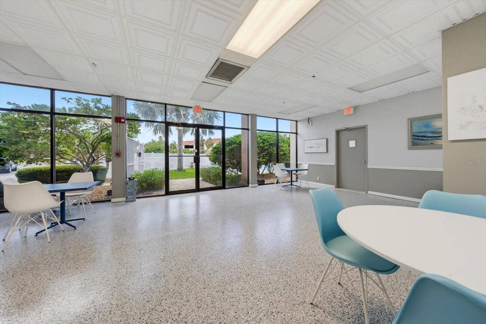 255 DOLPHIN POINT, #307, Clearwater Beach, FL 33767 Community Room-Great for gatherings; etrance to pool