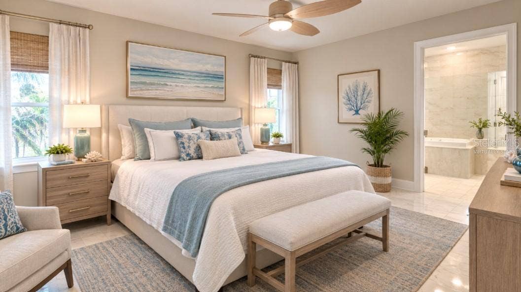 5230 VENETIAN BOULEVARD NE, St Petersburg, FL 33703 Virtually staged primary bedroom