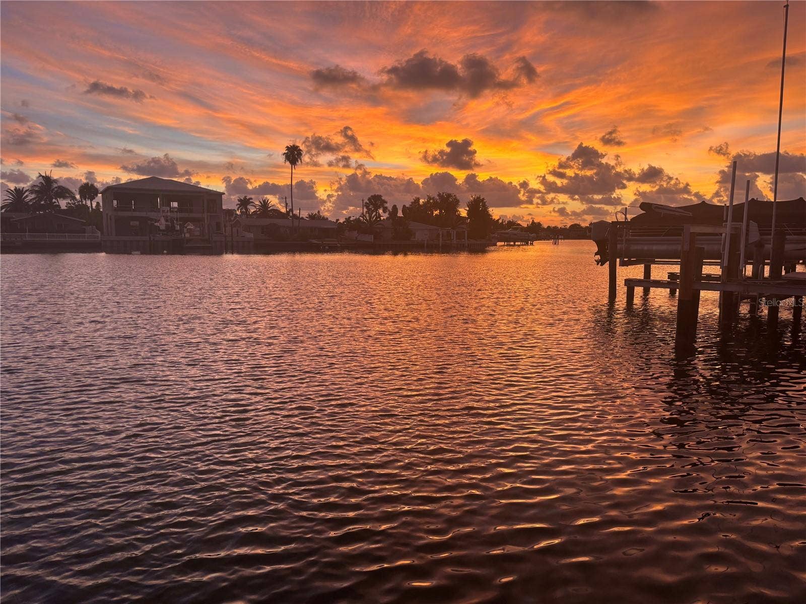 6414 2ND PALM POINT, St Pete Beach, FL 33706 Sunset from Dock