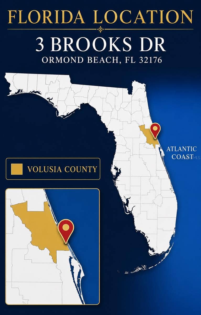 3 BROOKS DRIVE, Ormond Beach, FL 32176 3 BROOKS DRIVE, Ormond Beach, FL 32176