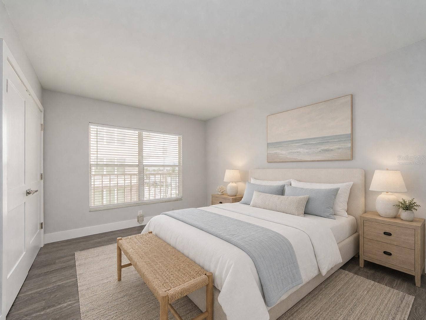 Virtually staged guest room