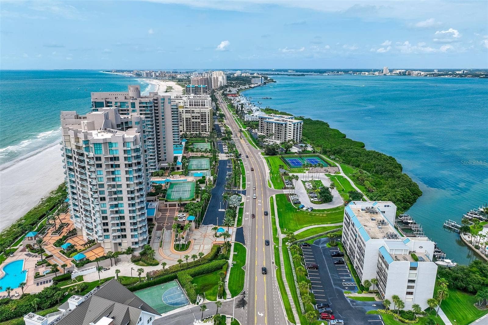 1581 GULF BOULEVARD, #203N, Clearwater Beach, FL 33767 Harbour Condo Aerial View