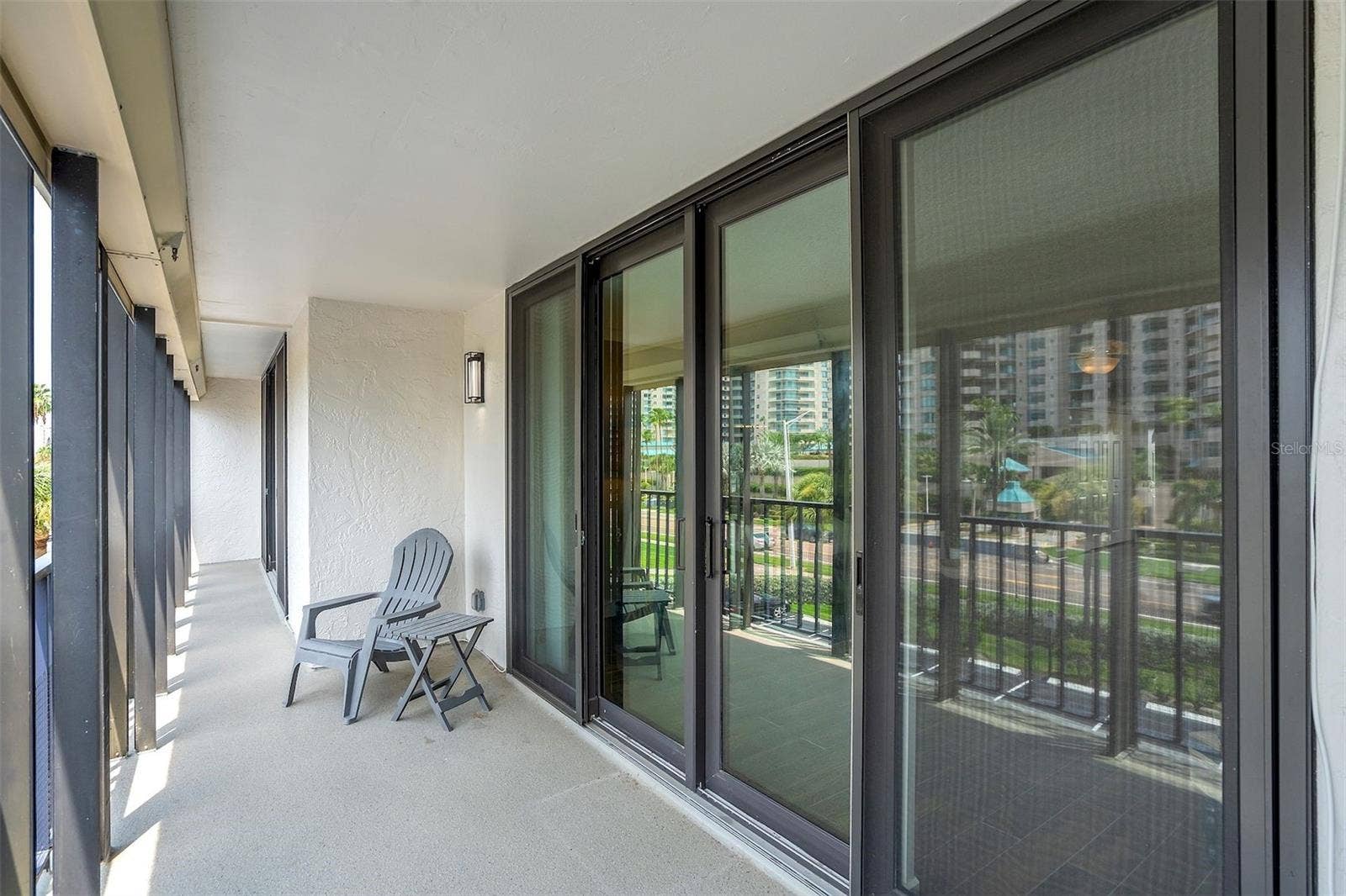 1581 GULF BOULEVARD, #203N, Clearwater Beach, FL 33767 35 Feet Of Balcony Space With Hurricane Shutters
