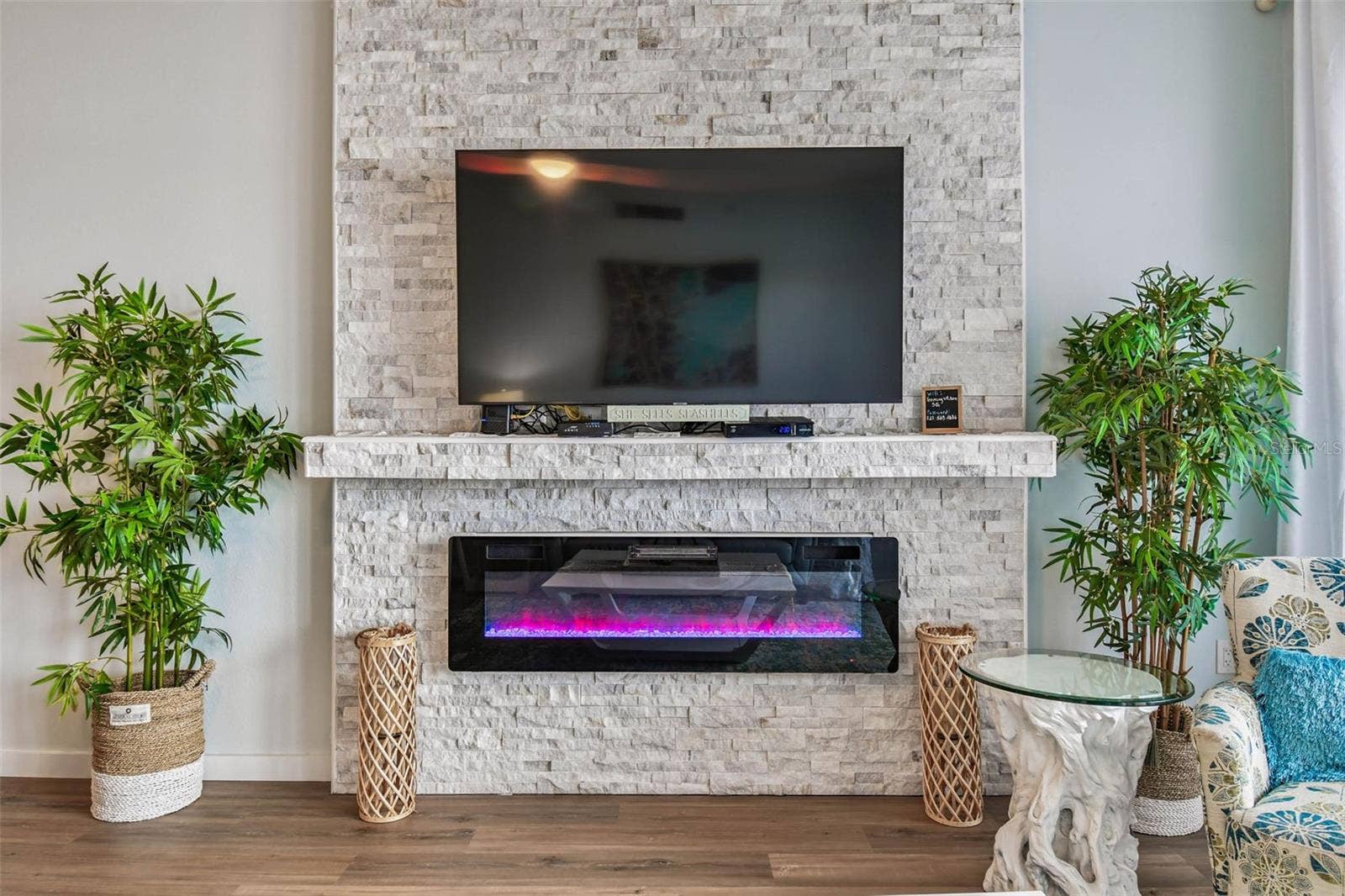 530 S GULFVIEW BOULEVARD, #304, Clearwater Beach, FL 33767 Electric fireplace provides year-round ambiance
