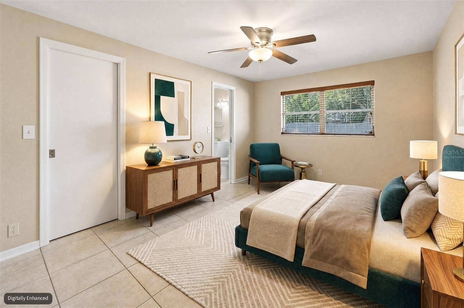 Primary Suite Virtually Staged