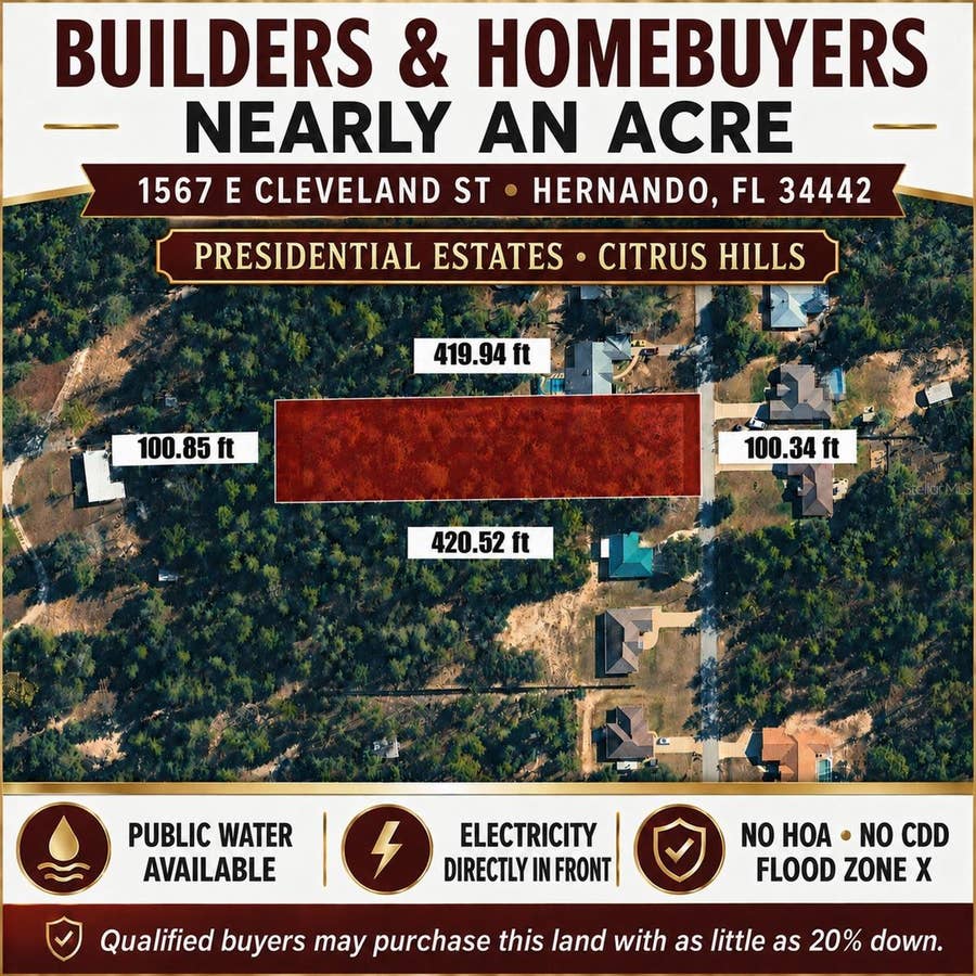 Property photo for 1567 E CLEVELAND STREET, Hernando, FL