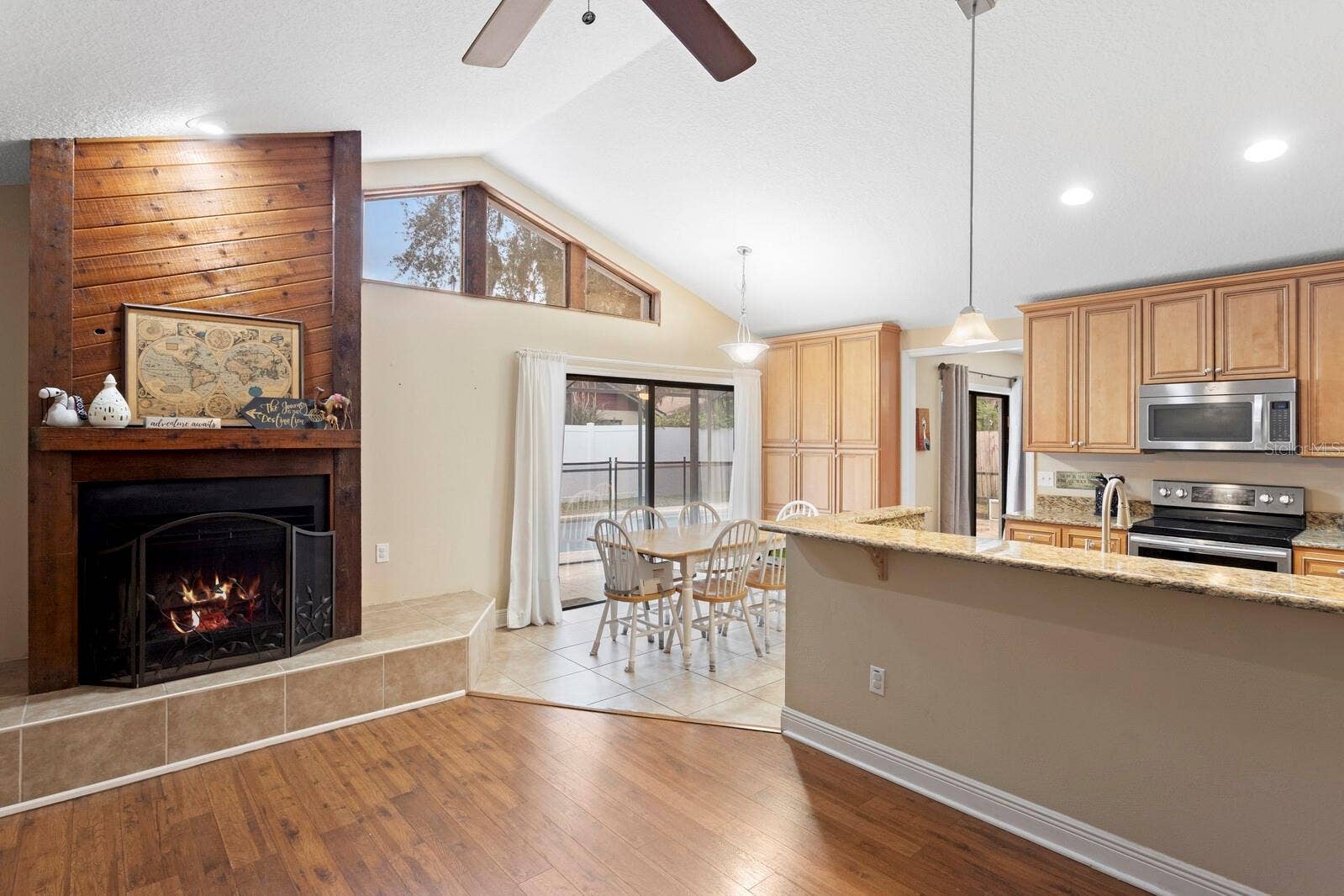 12803 RAIN FOREST STREET, Temple Terrace, FL 33617 Wood Burning Fireplace