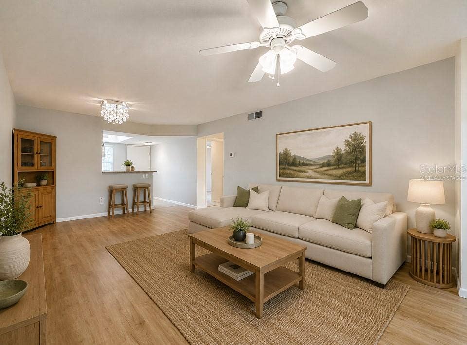 952 VIRGINIA STREET, #207, Dunedin, FL 34698 Virtually Staged Great Room