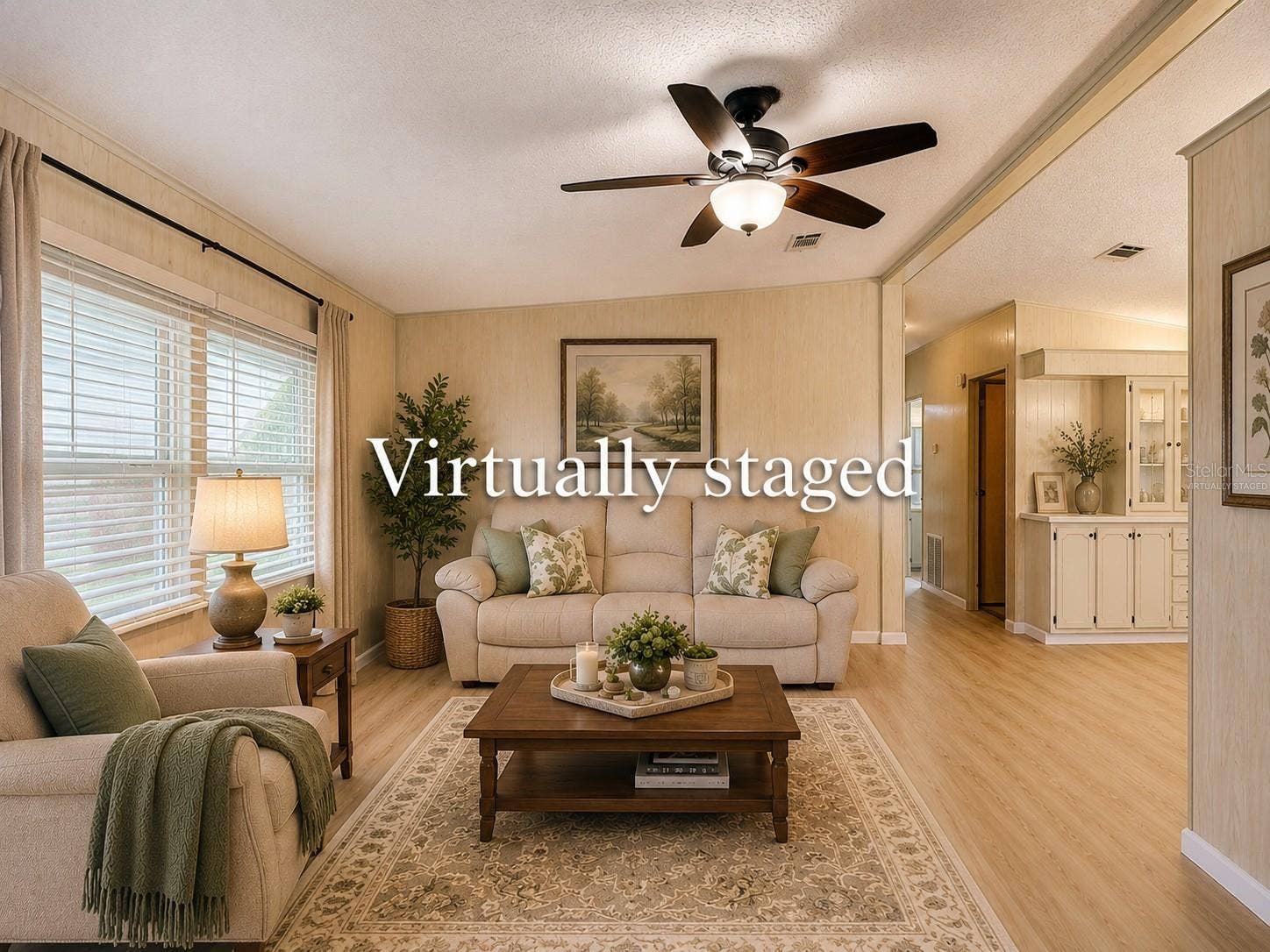 4919 BLANCO DRIVE, Zephyrhills, FL 33541 Virtually Staged Living Room