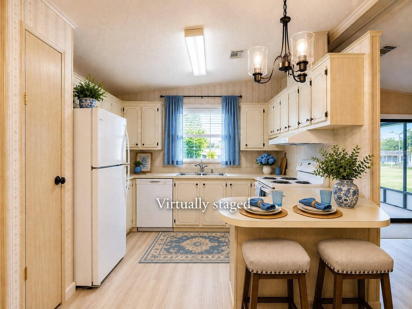 4919 BLANCO DRIVE, Zephyrhills, FL 33541 Virtually Staged Kitchen