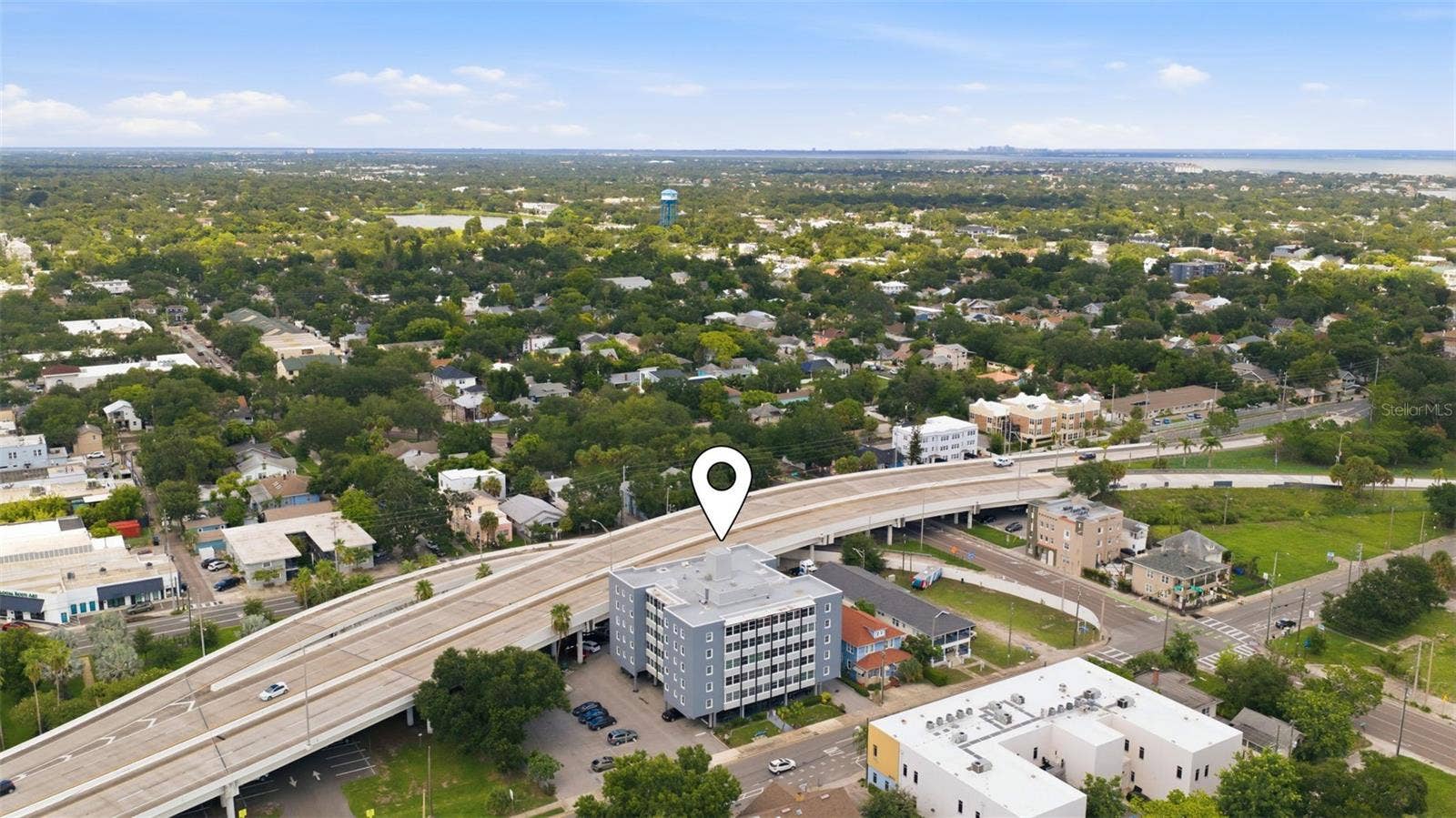 841 4TH AVENUE N, #27, St Petersburg, FL 33701 Aerial view showcasing the surrounding St. Petersburg neighborhood and convenient access throughout the city.