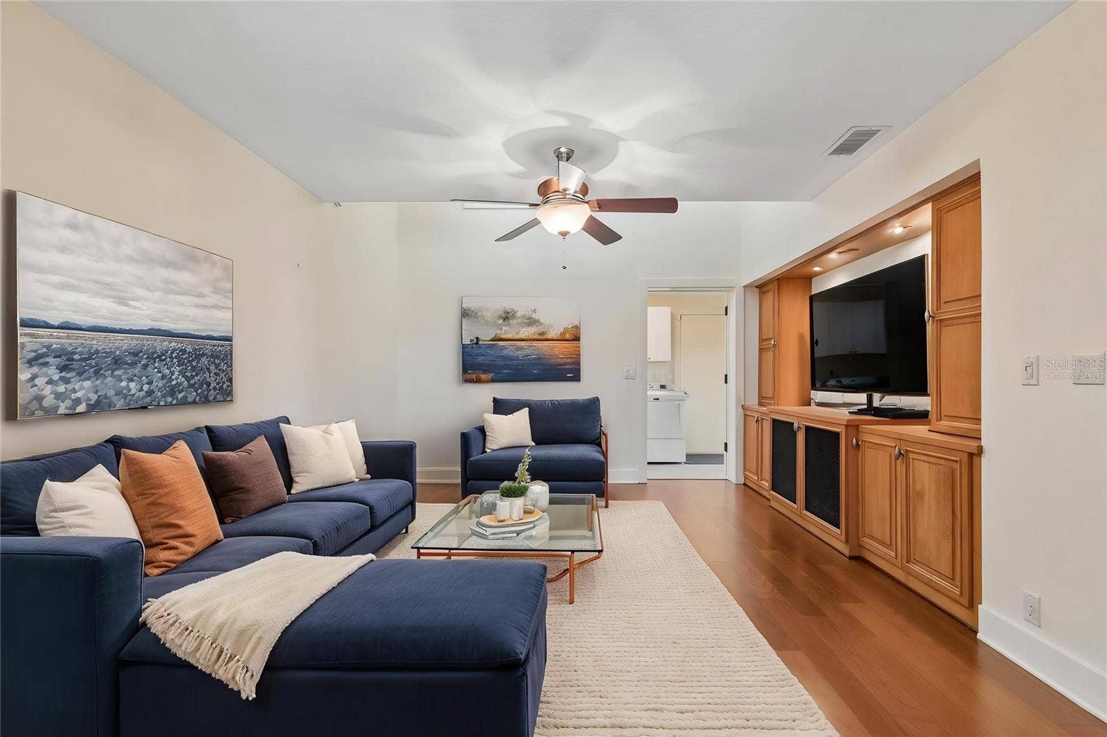 Virtually staged Den/Family Room