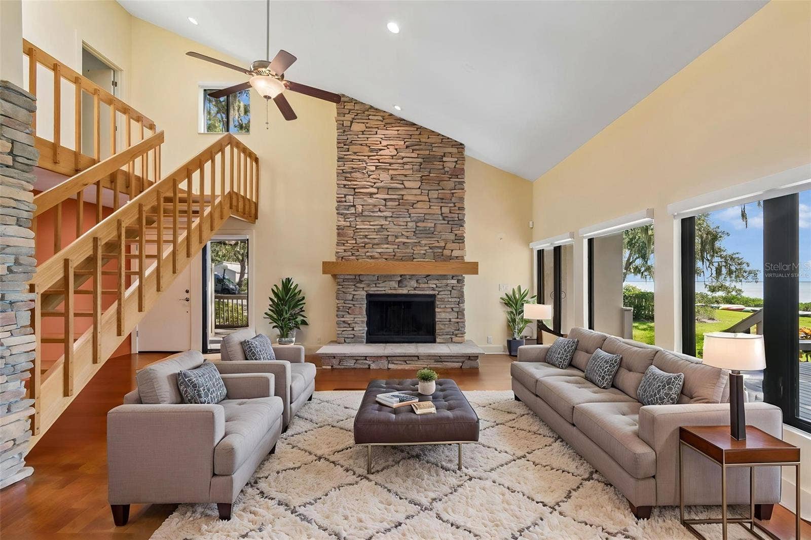Virtually staged Living Room